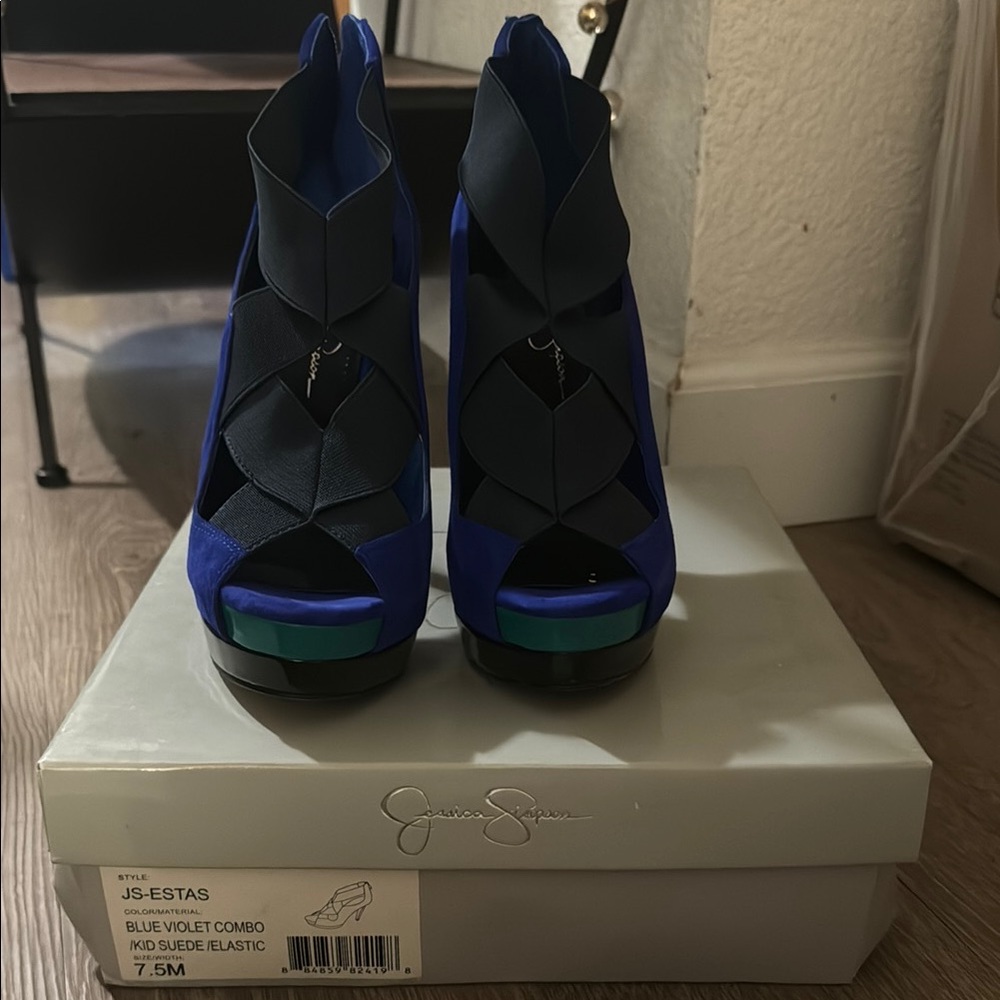 Jessica Simpson Blue Violet Combo Heels